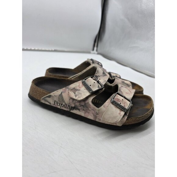 Papillio Shoes - Papillio Sandals Shoes Womens Size 36 Floral Double Strap Birkenstock Cork Slide